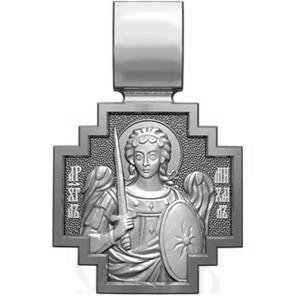 нательная икона св. апостол павел, серебро 925 проба с платинированием (арт. 06.082р)